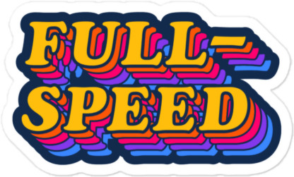 full speed sticker